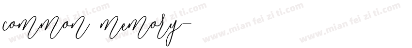 common memory字体转换